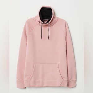 H&M Men’s Chimney-Collar Sweatshirt Pink
